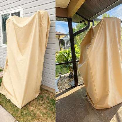 Arcade Basketball Game Cover Waterproof Home Dual Shot Electronic Basketball Arcade Hoop Game Covers for Indoor Outdoor 51x40x80.5in Beige