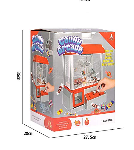Large Claw Toy Grabber Mini Arcade Machine with Lights & Sounds - Electronic Claw Toy Grabber Machine, Animation, Authentic Arcade Sounds for Exciting Play – with Volume Control Switch