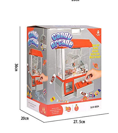 Large Claw Toy Grabber Mini Arcade Machine with Lights & Sounds - Electronic Claw Toy Grabber Machine, Animation, Authentic Arcade Sounds for Exciting Play – with Volume Control Switch