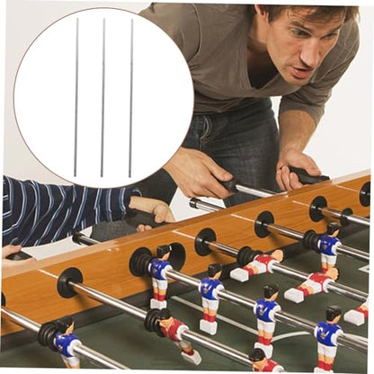 Toddmomy 3pcs Soccer Table Handle Replacement Foosball Machine Pole Metal Rod for Boys