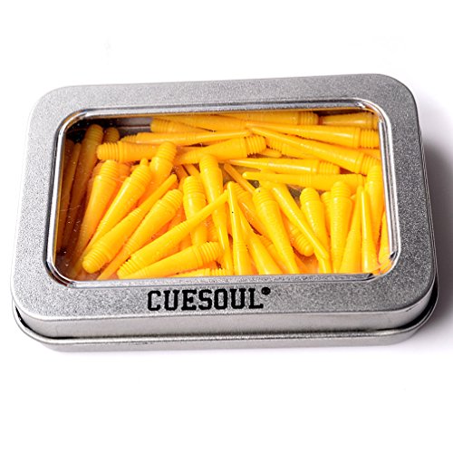 CUESOUL 100 Pieces Soft Tip Points for Soft Tip Darts - color: Yellow