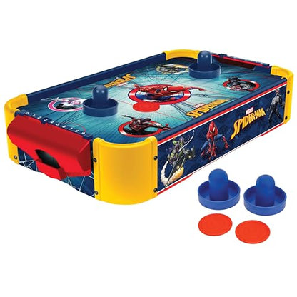 Marvel Spider-Man Air Hockey Table for Kids – Tabletop Air Hockey Game with Pucks, Pushers & Airflow System – Marvel Toys for Kids 4+
