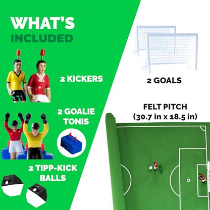 TIPP-KICK Soccer Board Game – Family Tabletop Game with Metal Players & Goalkeepers | Great Gift for Players, Kids & Adults | Soccer Toys for Boys 8-12