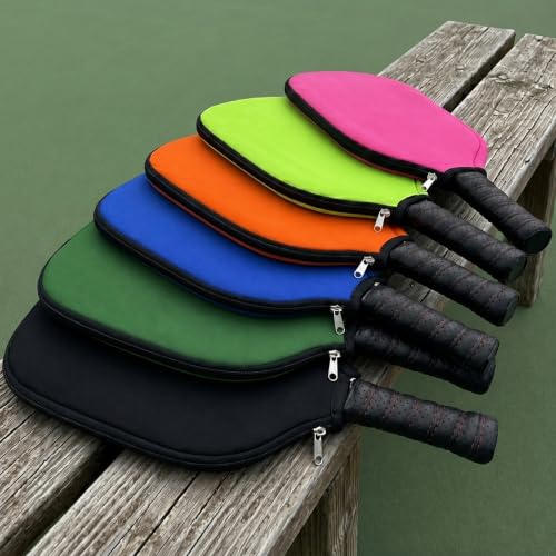 Pickleball Paddle Cover Pickleball Racket Bag Neoprene Racket Case Table Tennis Racket Bag Waterproof Protective Sleeve for Tournament & Training Equipment - color: Black, size: 2 pieces