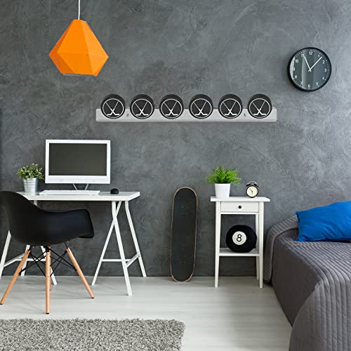 Yulejo 2-Pack Hockey Puck Display Case, Wall Mount Clear Acrylic Holder Shelf, 21.75" Floating Wall Rack Holds 12 Pucks, Perfect for Sports Memorabilia Signed Collectibles & Fan Gifts - color: Clear, style: Base