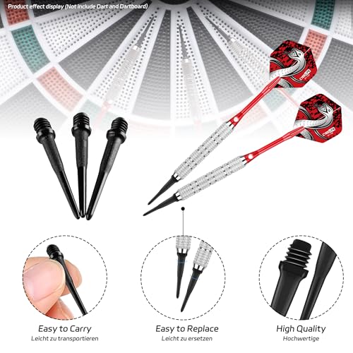 CyeeLife 2BA Thread Soft Tip Dart Points - Plastic Dart Tips - 100/1000 Pack Premium Replacement Dart Accessories - color: 1000pcs-cl11model