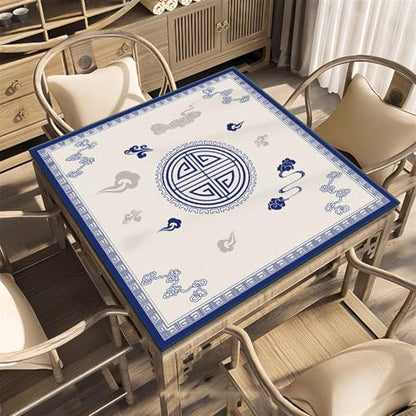 Icegrey Mahjong Mat Anti Slip Noise Reduction Table Cover for Board Games Table Mat, Card Games, Tile Games, Style 1 - color: Style 1, size: 34" x 34"