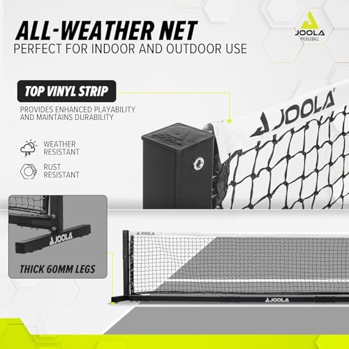 JOOLA Pro Pickleball Net – Portable Outdoor Pickleball Net System – Heavy Duty, Tournament Grade Net for Outside & Indoor Pickleball Courts – Regulation Height & Length