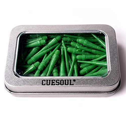 CUESOUL 100 Pieces Soft Tip Points for Soft Tip Darts - color: Green
