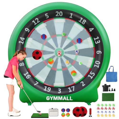Giant Dart Board Inflatable with Pump, Outdoor and Indoor Soccer Sport Kick Dartboard for Kids and Adults, Waterproof Darts Board Yard Game with 20 Golf Balls, 4 Sticky Balls, 2 Soccers - style: Refreshing
