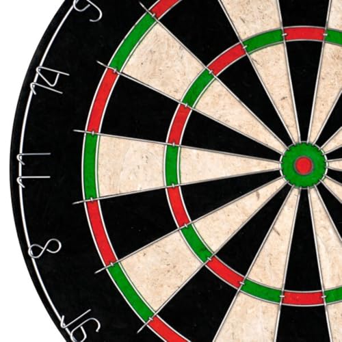 Dart Board – Tournament Sized Indoor Hanging Number Target Game for Steel Tip Darts – Dartboard with Mounting Hardware by Hey Play - size: 18 x 1.75-Inch