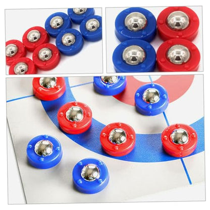 28pcs Mini Shuffleboard Pucks Outdoor Curling Game Desktop Boys and Girls Party Rolling Beads