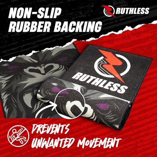 RUTHLESS Darts Mat | Heavy Duty Non Slip Durable Carpet Dart Mat for Floor Black - style: Gorilla