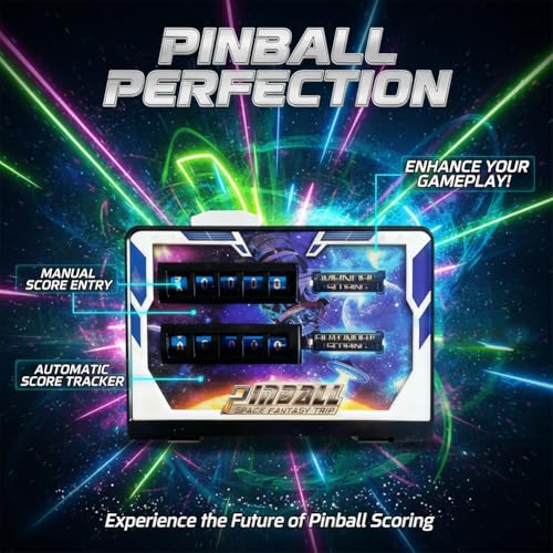Pinball Machine for Kids 8-12, Pinball Toy with Lights Sounds and Scorer, Compact Tabletop Ball Shooting Game, Action and Reflex Game