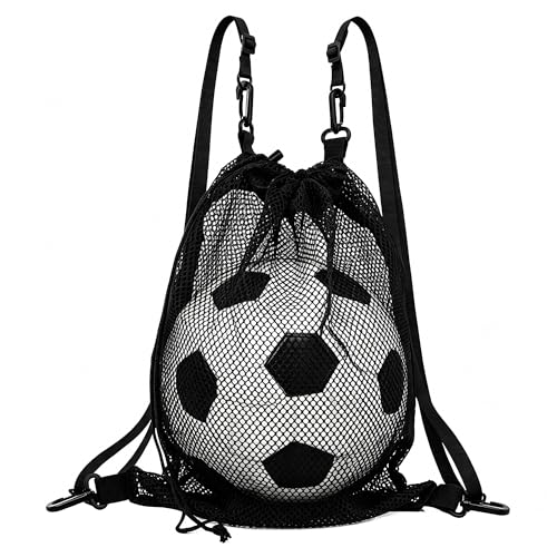 Mesh Ball Bag for Basketball Soccer & Volleyball, Sports Ball Bag with Zipper Pocket,Ball Storage Bag,Lightweight and Breathable - style: Style B