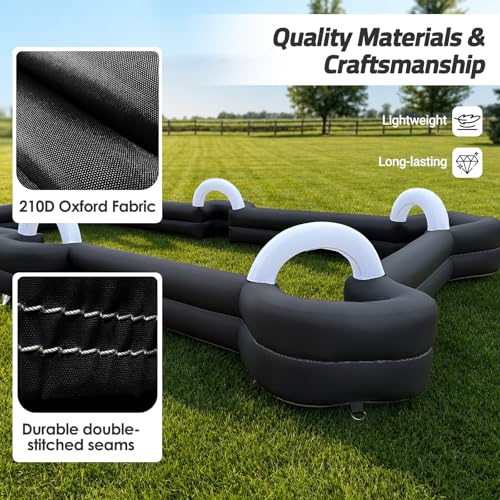 Inflatable Soccer Billiard Ball Inflatable Pool Table Games, Giant Soccer Pool Pitch Billiards, Football Billiard Ball with Blower & Balls for Backyard Outdoor/Commercial Sports Game