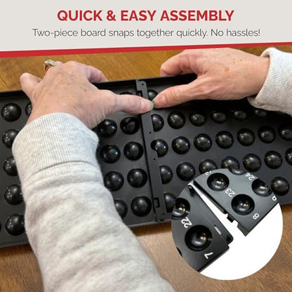 MR CHIPS Bingo Master Board and Easy Read 7/8" Bingo Balls with Fade and Scratch Resistant Large Numbers and Large Letters that Will Never Rub Off - color: Bingo Balls With Master Board