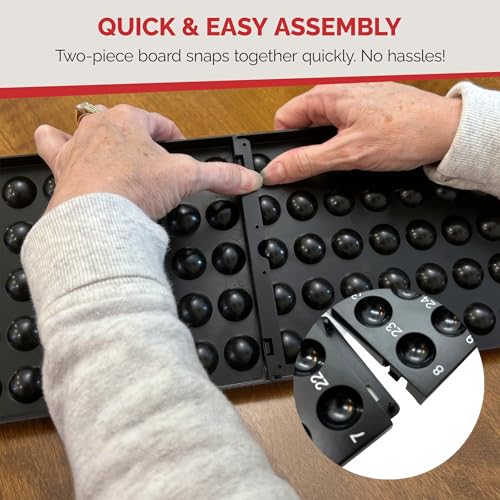 MR CHIPS Universal Bingo Ball Holder for 7/8", 3/5", and 3/4" Diameter Balls, Black Masterboard - color: Bingo Master Board