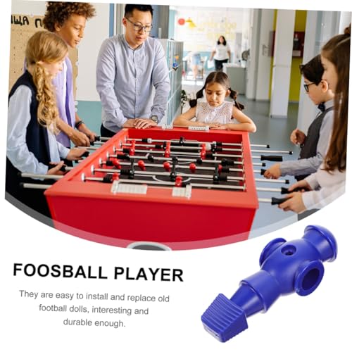 Kisangel 8Pcs Foosball Mechanical Players Table Soccer Game Replacement Parts Resin Football Figures for Standard Rods Easy to Install Smooth Surface Blue White