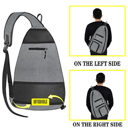 Pickleball Bag - Pickleball Bags for Women Men - Pickleball Backpack - Travel Pickleball Paddle Case, Pickle Ball Bag for Pickleball Paddle Tennis Racket, Protable Pickleball Sling Bag - color: Gray