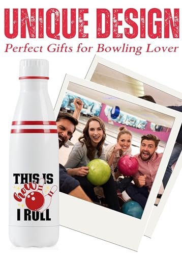 Onebttl Bowling Gifts for Men, Women, Bowling Water Bottle, 17oz Stainless Steel Insulated Water Bottle, This is How I Roll - color: This is How I Roll