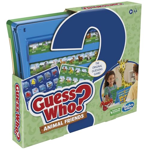 Hasbro Gaming Guess Who? Animal Friends Game | 2 Double-Sided Animal Sheets | 2-Player Board Games for Kids | Easter Gifts for Boys and Girls | Ages 6+ (Amazon Exclusive)
