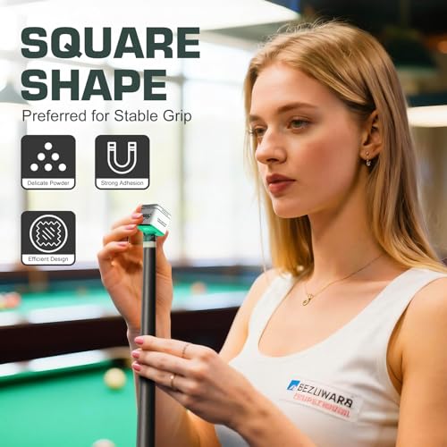 Banly Pool Cue Chalk, Nano Technology Billiard Chalk for Professional Tournament Standard, Low Dust, Super Dense, Suitable for Snooker/Pool/8-Ball - color: Green-1pc