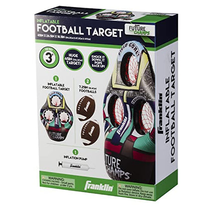 Franklin Sports Kids Football Target Toss Game - Inflatable Throwing Target Toy with Soft Mini Footballs - Fun Kids Sports Game - style: Football Target
