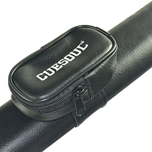 CUESOUL Soocoo Series 2x4/2x2 Hard Pool Cue Case -Holds 2 Cue Butt and 4 Cue Shafts,Four Color Available - color: 1x1-Black
