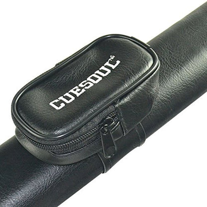 CUESOUL Soocoo Series 2x4/2x2 Hard Pool Cue Case -Holds 2 Cue Butt and 4 Cue Shafts,Four Color Available - color: 1x1-Black
