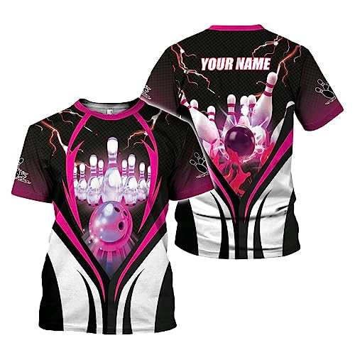 Rivelus Personalized Name Bowling Shirts for Men and Women 3D, Bowling Shirts for Team Bowling, Bowling Shirts Gift - color: Blm22