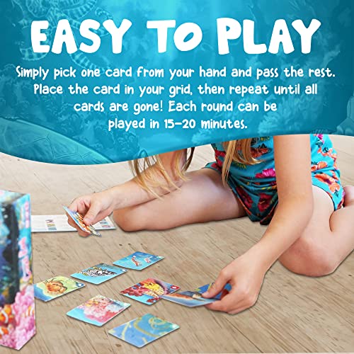 Genius Games Ecosystem: Coral Reef - A Mensa Recommended Family Card Game About Aquatic Animals, Their Habitats & Food Chain | A Light Educational Marine Biology Board Game for Kids and Families - style: Ecosystem Coral Reef