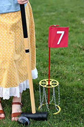 Deluxe Flag Croquet Golf Game Set - size: 8 Player Set