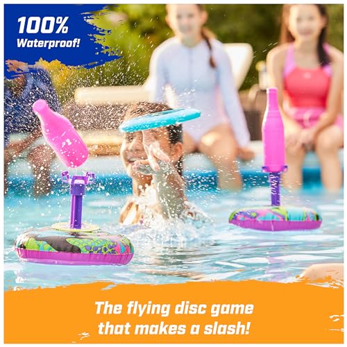 SwimWays Hydro Bottle Splash, Pool Toys for Kids and Adults, Throwing Disc Swimming Pool Game, Outdoor Toys for Kids Aged 5 & Up - color: Bottle Splash