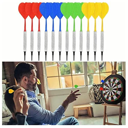 Topyond Soft Darts Set, 12 and 100 Head-Linked Soft Darts, Suitable for Beginners, Adults for Home Game Room, Bar Use