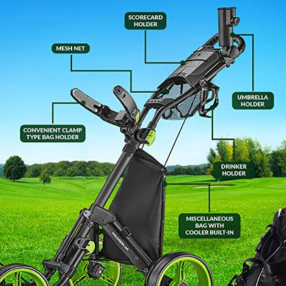 Caddytek Golf Explorer V8 Superlite Deluxe Push Cart - color: Lime