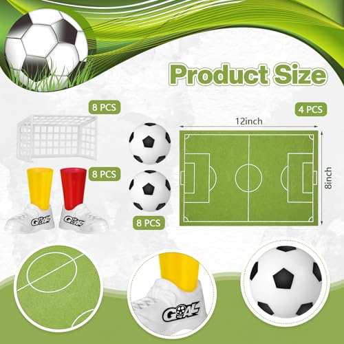 Simgoing 4 Set Soccer Football Centerpieces Table Decor Sports Party Decorations Pitch on The Table Game with 4 Flick Games Set Office Sports Party Favors(Soccer) - style: Soccer