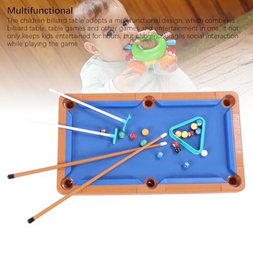 Mini Pool Table Set, 17.32x9.65inch Portable Tabletop Billiards Game with Cue Balls, Sticks and Triangle Rack, Pool Arcades Game Table for Living Room, Game Room