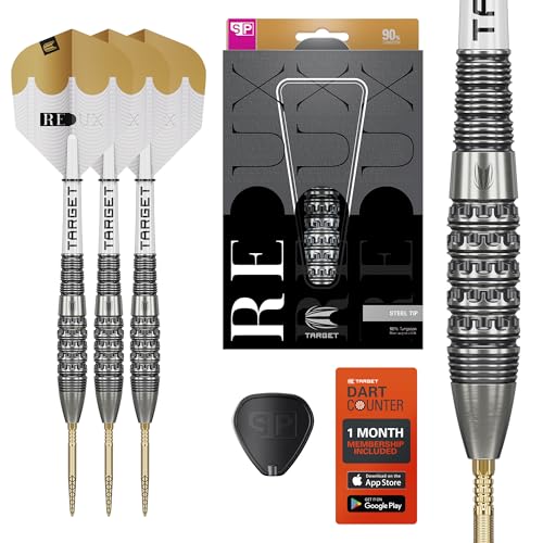 Target Darts Redux 90% Tungsten Swiss Point Steel Tip Dart Set (Barrel 01/02/03), 22G/23G/24G/25G/26G | Pro Ultra No.6 Flights & Pro Grip Tag Shafts, DX Points Gold & SP Tool Included - size: 24G, style: Barrel 02