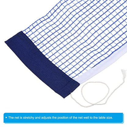 PATIKIL Table Tennis Net Replacement, Ping Pong Net String Tension Equipment Accessories PE Thicken for Indoor Outdoor, Blue