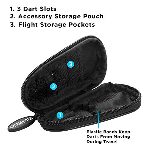 Viper Spinning Bee Soft Tip Darts with Casemaster Storage/Travel Case, 16 Grams - color: Black