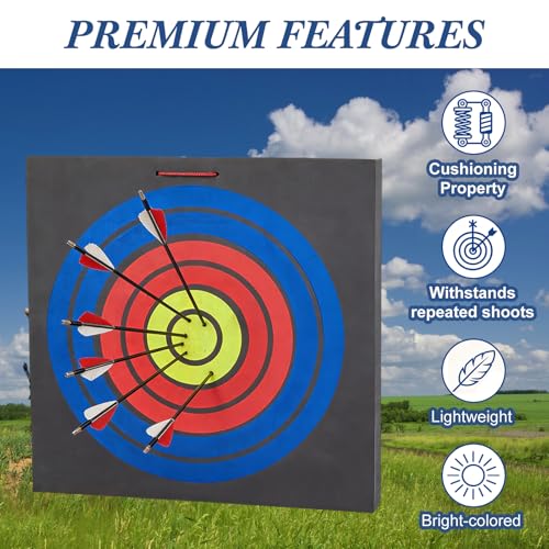 Sumind 20" Foam Archery Target Block High-Density EVA Foam Target for Backyard Archery & Knife Throwing Targets for Backyard Practice, Training, Outdoor Entertainment