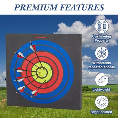 Sumind 20" Foam Archery Target Block High-Density EVA Foam Target for Backyard Archery & Knife Throwing Targets for Backyard Practice, Training, Outdoor Entertainment