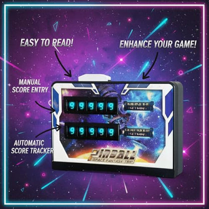 Fun Pinball Machine for Children and Family, Nostalgia Arcade Machine, Electronic Tabletop Pinball Game Toys, Ball Shooting Toys with Lights Sounds and Scorer