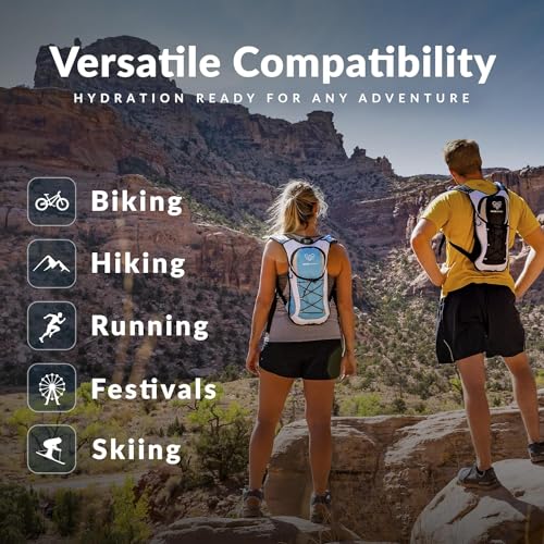 Water Buffalo Oasis Hydration Bladder – 2L and 3L Water Bladder for Hiking Backpack, Leakproof Design with Insulated Hose and High-Flow Bite Valve - size: 2 Liter