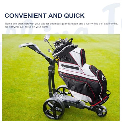 uniHimal 14-Way Golf Cart Bag with Organizer Divider & Rain Cover - color: Black-White