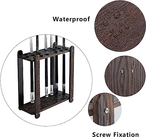 Freestanding Billiard Stick Stand - Holds 18 Cues,for Clubs Accessories, Fishing Rod Rack, Ball Set Floor
