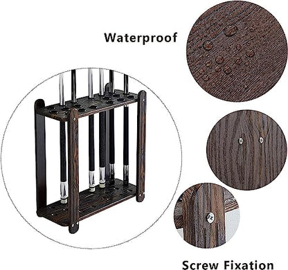 Freestanding Billiard Stick Stand - Holds 18 Cues,for Clubs Accessories, Fishing Rod Rack, Ball Set Floor