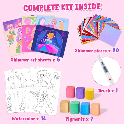 JoyCat Paint with Water Coloring Books, Art & Craft Activity, Princess No Mess Art for Kids Ages 4-8, Craft Kits & Supplies, DIY Creative Activity, Gifts for Girls & Boys - style: Princess & Magical Pony 1