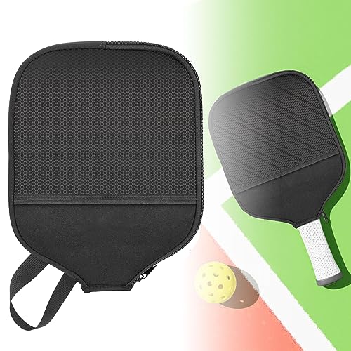Pickleball Paddle Cover, Universal Case Size - 8.6 x 12.2 inches Racket Sleeve, Compatible with Most USAPA Standard and Elongated Pickball Paddles - style: 1 Pack Black Net